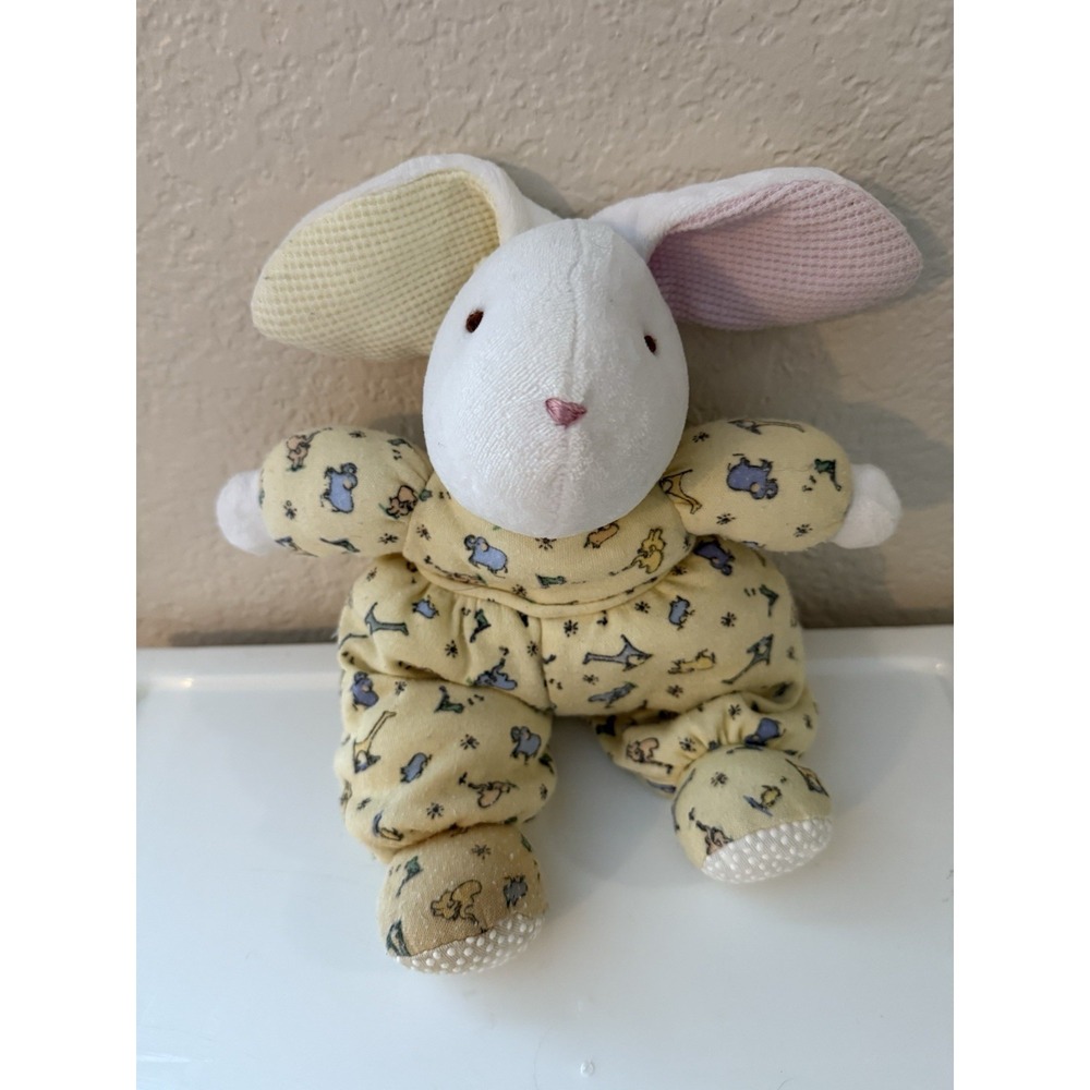 1999 Carter's By Prestige Toy Corp. 11" John Lennon Bunny Plush Baby Toy, rattle
